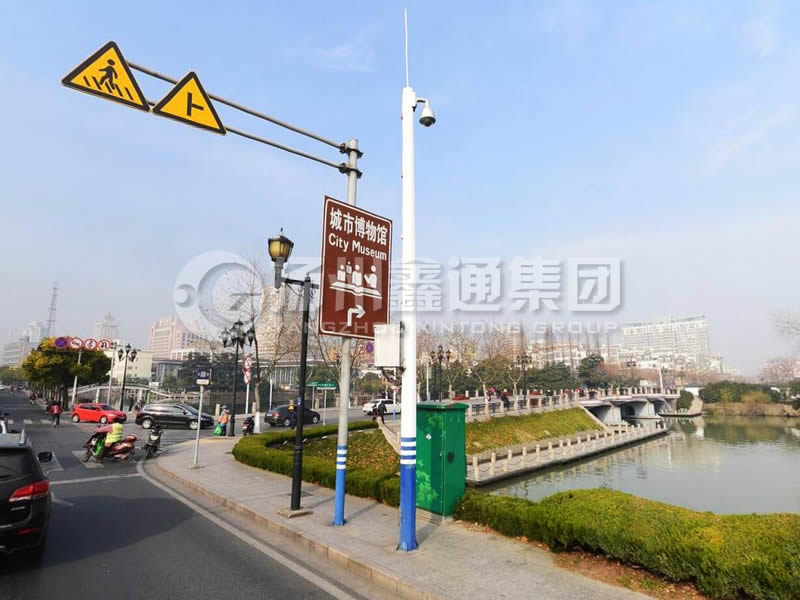 DJG-017，電子警察桿，監(jiān)控球機立桿